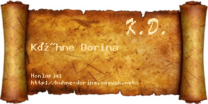 Kühne Dorina névjegykártya